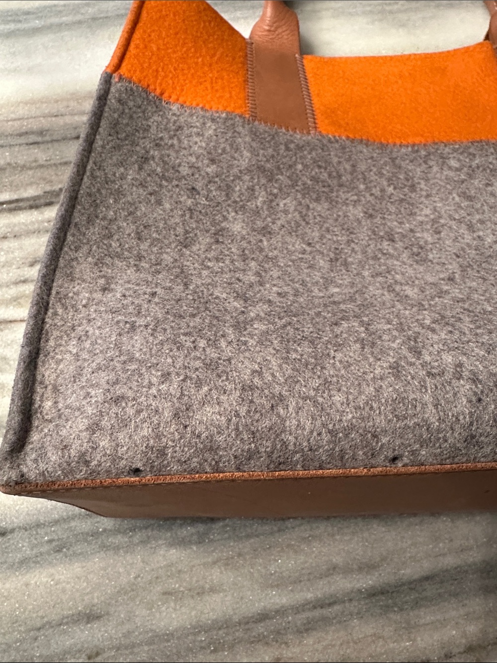 GRAF & LANTZ JAUNT COLOR BLOCK MERINO WOOL AND LEATHER TOTE - Picture 6 of 8
